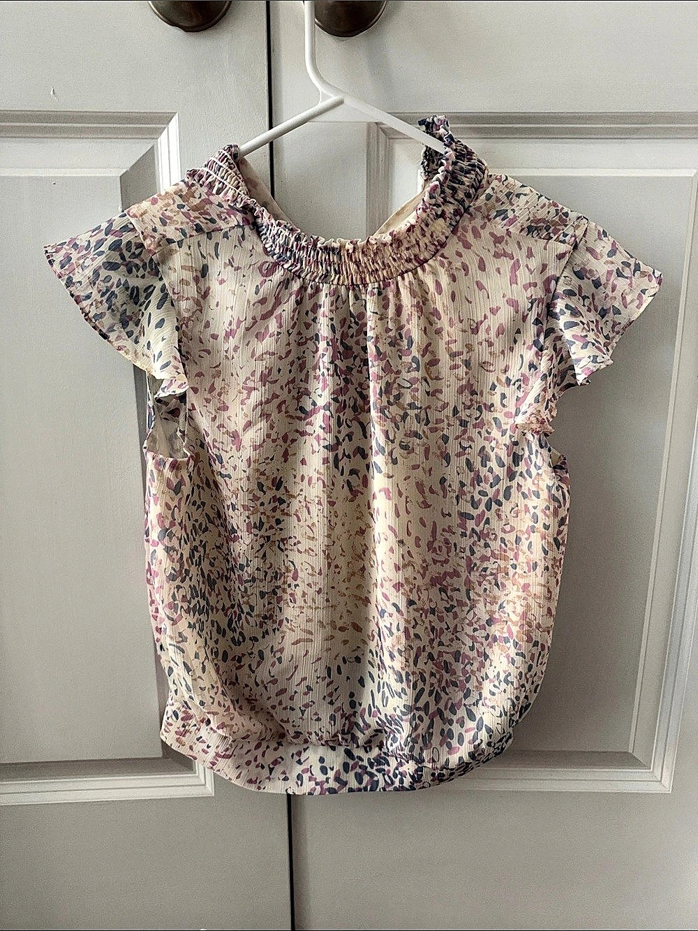 Express Floral Blouse in Pink & Blue Size XS Like New